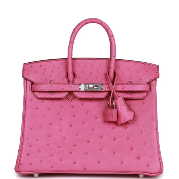 Best Quality Hermès Replicas Birkin 25 Fuchsia Ostrich PHW - Exotic Creations