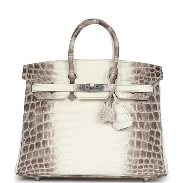 Best Quality Hermès Replicas Birkin 25 Himalaya Niloticus Crocodile PHW - Exotic Creations