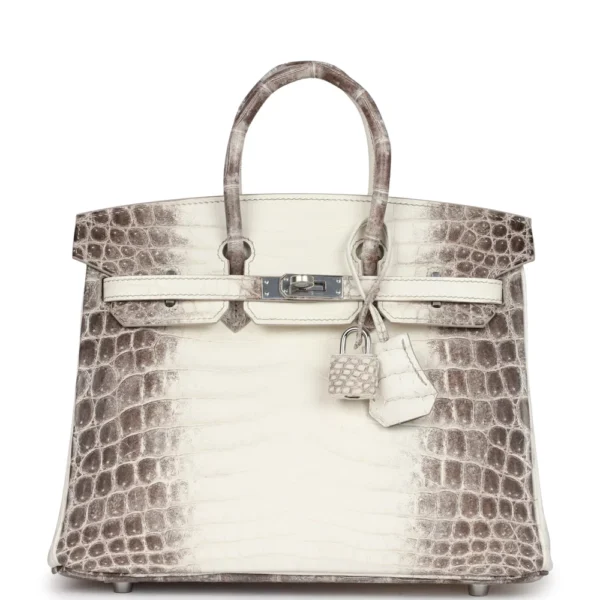 Best Quality Hermès Replicas Birkin 25 Himalaya Niloticus Crocodile PHW - Exotic Creations