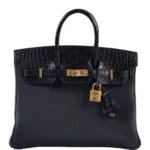 Best Quality Hermès Replicas Birkin 25 Touch Black Togo & Matte Alligator GHW - Exotic Creations