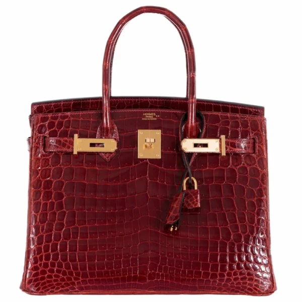 Best Quality Hermès Replicas Birkin 30 Rouge H Niloticus Crocodile GHW - Exotic Creations