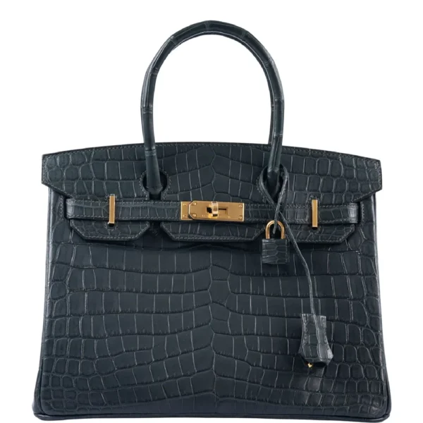 Best Quality Hermès Replicas Birkin 30 Vert Foncé Matte Niloticus Crocodile GHW - Exotic Creations