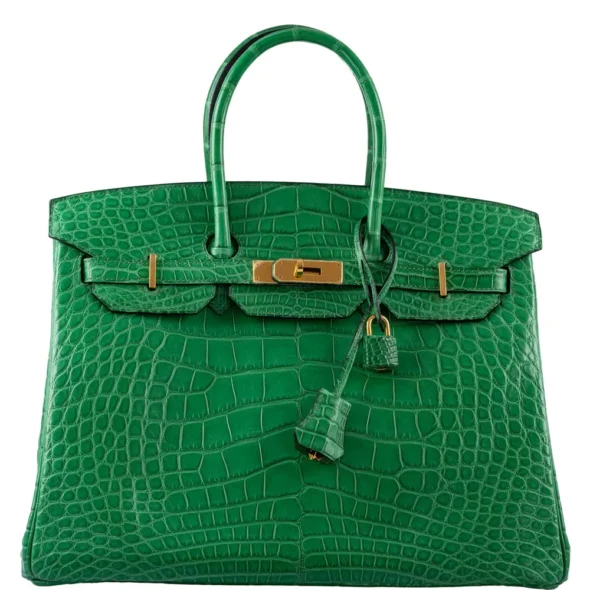 Best Quality Hermès Replicas Birkin 35 Cactus Matte Alligator GHW - Exotic Creations