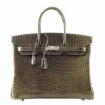 Best Quality Hermès Replicas Birkin 35 Vert Veronese Crocodile PHW - Exotic Creations