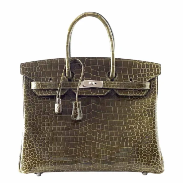 Best Quality Hermès Replicas Birkin 35 Vert Veronese Crocodile PHW - Exotic Creations