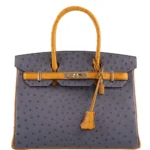 Best Quality Hermès Replicas HSS Birkin 30 Gris Agate & Saffron Ostrich GHW - Exotic Creations
