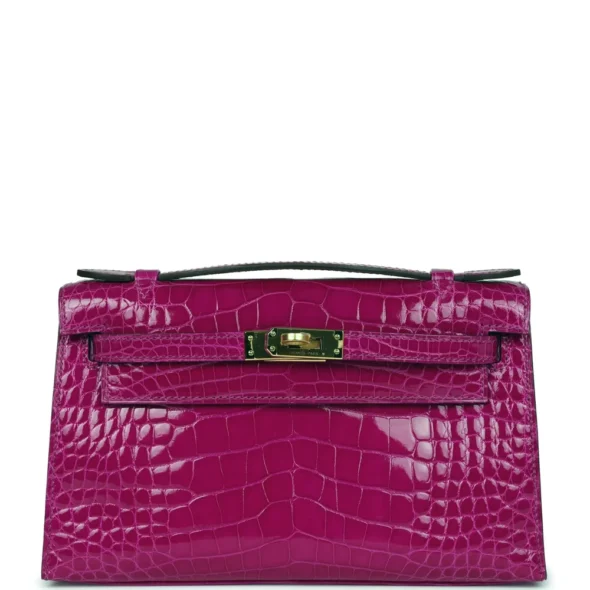 Hermès Kelly Pochette Rose Sheherazade Replica