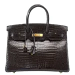 Artisan Grade Hermès Dupe Birkin 35 Porosus Crocodile Noir GHW - Exotic Creations