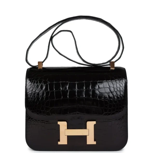 Artisan Grade Hermès Dupe Constance 24 Black Alligator