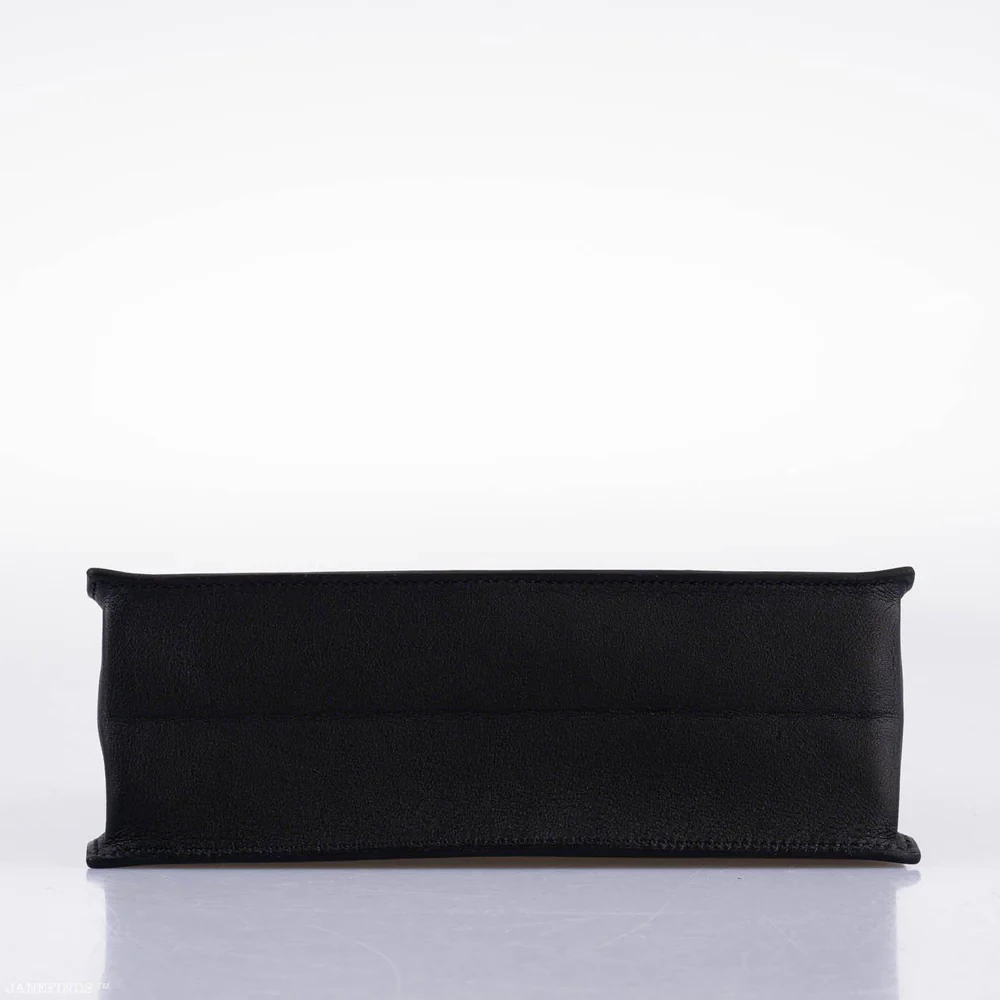 Artisan Grade Hermès Dupe Kelly Danse II Black Swift PHW - Exotic Creations Bottom