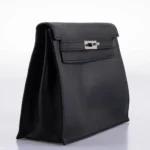 Artisan Grade Hermès Dupe Kelly Danse II Black Swift PHW - Exotic Creations Side1