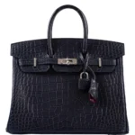 Hermès Dupe Verso Birkin 25 Blue Marine Matte Alligator | Exotic Creations