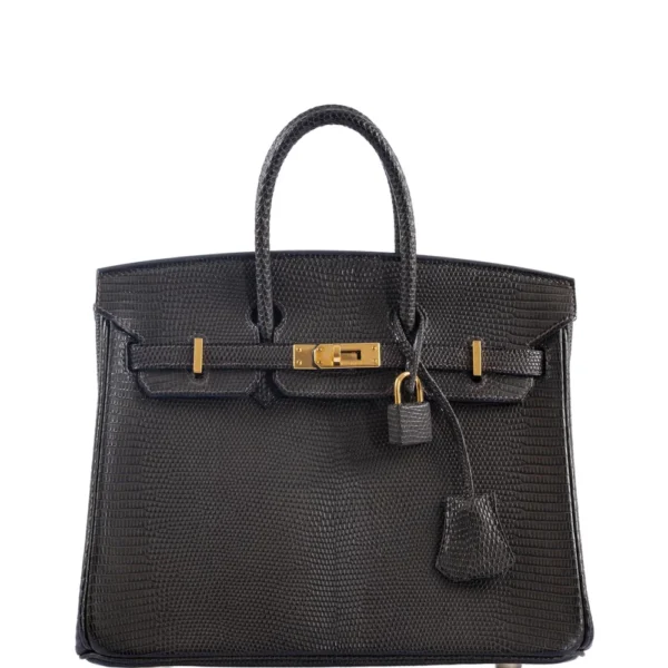 Best Hermès-Inspired Bags 2025 Birkin 25 Ebene Matte Salvator Lizard GHW - Exotic Creations