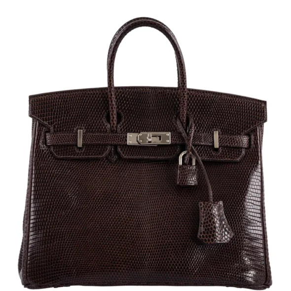 Best Hermès-Inspired Bags 2025 Birkin 25 Havane Niloticus Lizard PHW - Exotic Creations