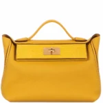 Best Hermès-Inspired Bags 2025 24/24 29 Jaune Ambre Togo & Alligator GHW - Exotic Creations