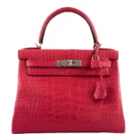 Best Hermès-Inspired Bags 2025 Kelly 28 Rose Alligator PHW | ExoticCreations.org