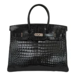 Best Hermès-Inspired Bags 2025 Birkin 35 Crocodile Black PHW - Exotic Creations