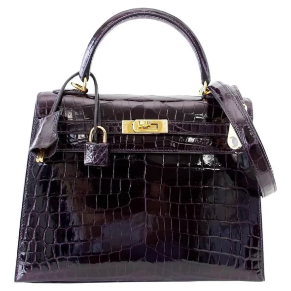 Best Replica Hermès 25 Prunoir Kelly GHW - Exotic Creations