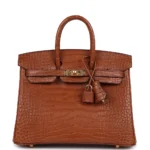 Best Replica Hermès Birkin 25 Gold Matte Alligator GHW | Exotic Creations