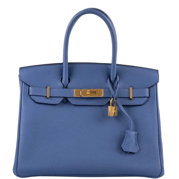 Best Replica Hermès Birkin 30 Blue Brighton Togo GHW - Exotic Creations Front
