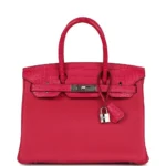 Best Replica Hermès Birkin 30 Framboise Matte Alligator Togo Touch PHW - Exotic Creations
