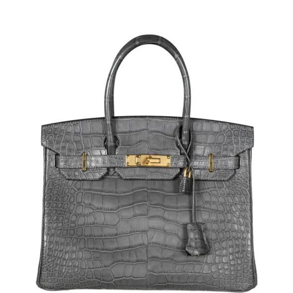 Best Replica Hermès Birkin 30 Graphite Matte Alligator GHW - Exotic Creations