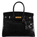 Best Replica Hermès Birkin 35 Black Shiny Porosus Crocodile GHW - Exotic Creations