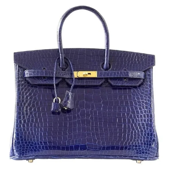 Best Replica Hermès Birkin 35 Blue Sapphire Crocodile GHW - Exotic Creations
