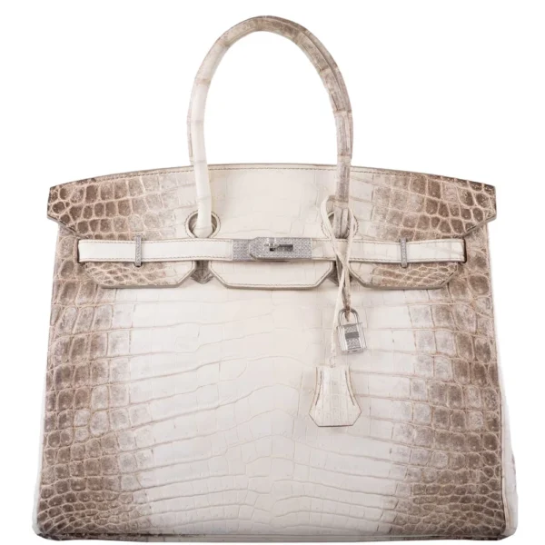 Best Replica Hermès Birkin 35 Diamond Himalaya Matte Niloticus Crocodile 18K White Gold Diamond HW - Exotic Creations