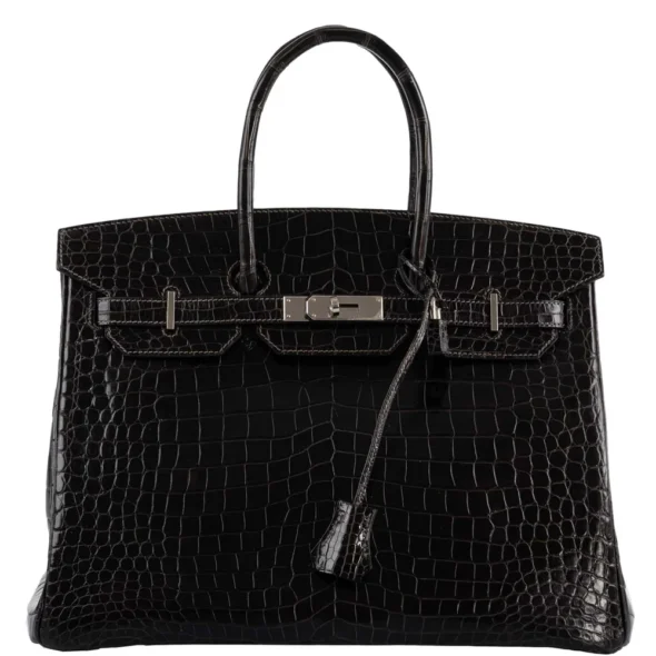 Best Replica Hermès Birkin 35 Graphite Porosus Crocodile PHW - Exotic Creations