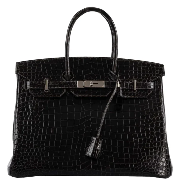 Best Replica Hermès Birkin 35 Graphite Porosus Crocodile PHW - Exotic Creations