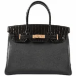 Best Replica Hermès Birkin Touch 30 Black Novillo & Niloticus Crocodile RGHW - Exotic Creations