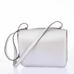 Best Replica Hermès Constance 18 Metallic Silver Chevre PHW - Exotic Creations Back