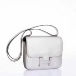 Best Replica Hermès Constance 18 Metallic Silver Chevre PHW - Exotic Creations Side1