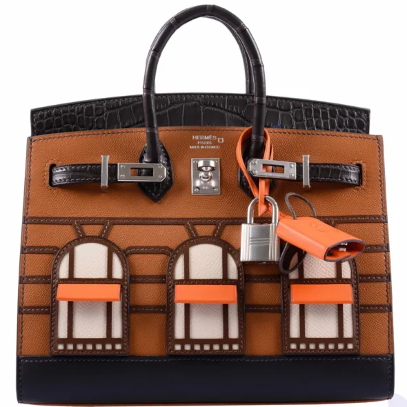 Best Replica Hermès Day Faubourg Birkin 20 Gold Madame & Ebene Matte Alligator PHW - Exotic Creations