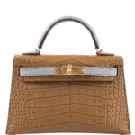 Best Replica Hermès HSS Mini Kelly 20 II Kraft & Gris Perle Alligator
