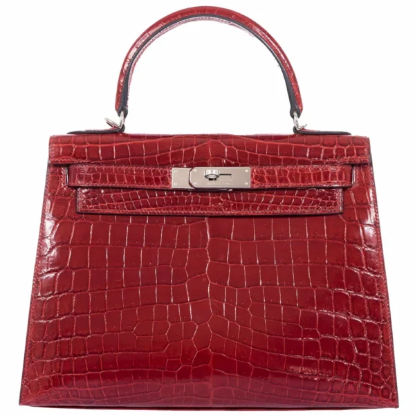 Best Replica Hermès Kelly 28 Rouge H Niloticus Crocodile PHW - Exotic Creations