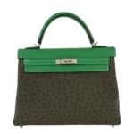 Best Replica Hermès Kelly 32 Tri-Color Ostrich PHW - Exotic Creations
