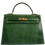 Best Replica Hermès Kelly 32 Vert Emerald Lizard Kelly GHW - Exotic Creations