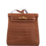 Best Replica Hermès Kelly Ado II 22 Matte Gold Alligator GHW - Exotic Creations