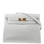 Best Replica Hermès Kelly Danse II Gris Perle Ostrich GHW - Exotic Creations