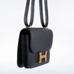 Best Replica Hermès Mini Constance 18 Black Epsom GHW - Exotic Creations Side1