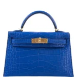 Best Replica Hermès Mini Kelly 20 II Blue Royal Matte Alligator GHW - Exotic Creations