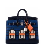 Hermès Dupe Birkin 20 Faubourg Blue Madame, Crocodile, Epsom, Sombrero & Swift PHW - Exotic Creations