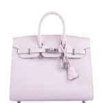 Hermès Dupe Birkin 25 Mauve Pale Epsom PHW - Exotic Creations Front