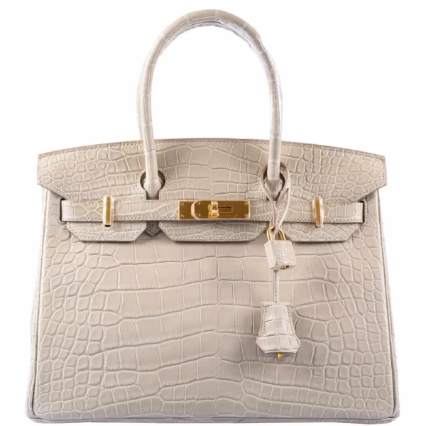 Hermès Dupe Birkin 30 Beton Matte Alligator GHW - Exotic Creations