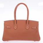 Hermès Dupe Birkin Shoulder Light 29 Gold Evercolor GHW - Exotic Creations Back