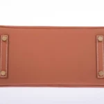 Hermès Dupe Birkin Shoulder Light 29 Gold Evercolor GHW - Exotic Creations Bottom