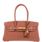 Hermès Dupe Birkin Shoulder Light 29 Gold Evercolor GHW - Exotic Creations Front
