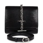 Hermès Dupe Chaine d' Ancre Wallet to Go Black Varanus Niloticus Lizard PHW - Exotic Creations